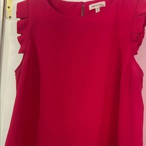Monteau Women's Vibrant Hot Pink Sleeveless Blouse